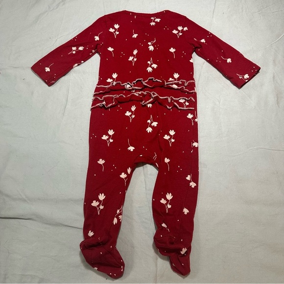 Jessica Simpson - Red Floral Baby Onesie/Romper - Picture 3 of 3